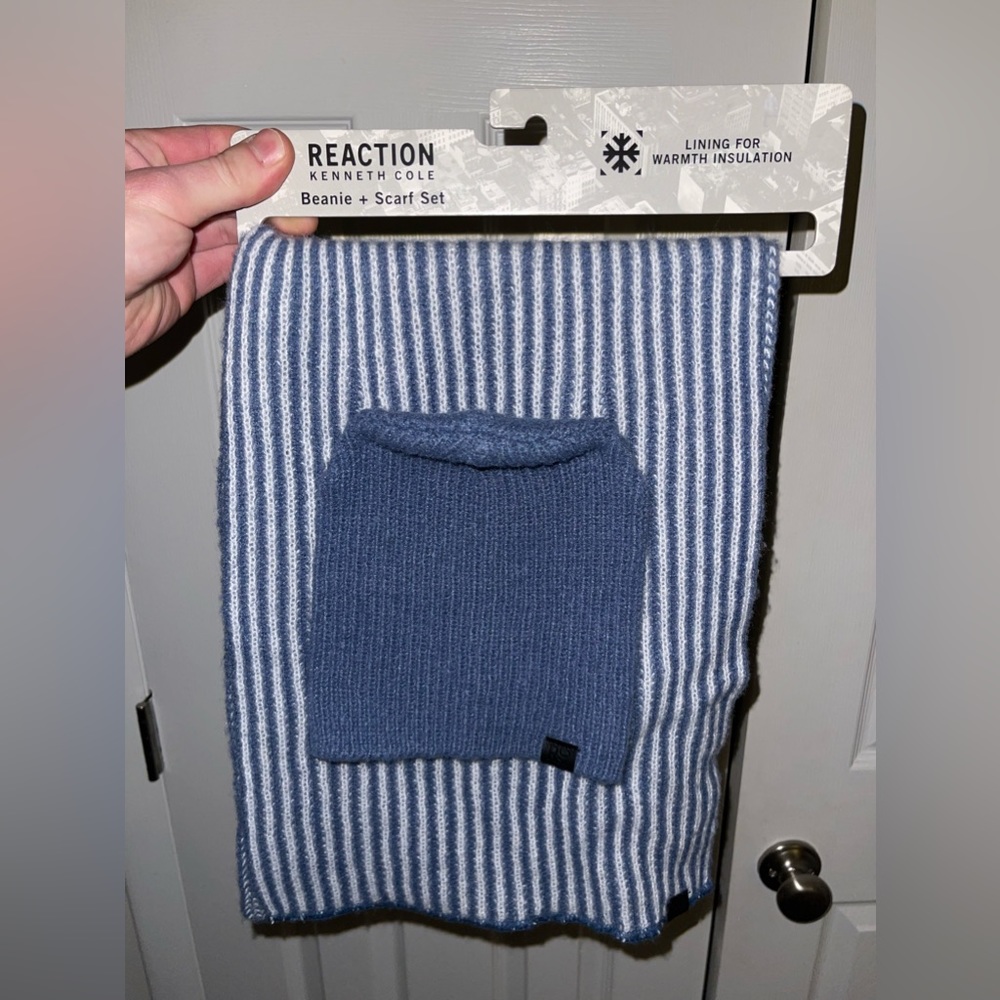Kenneth Cole Beanie and Scarf Set